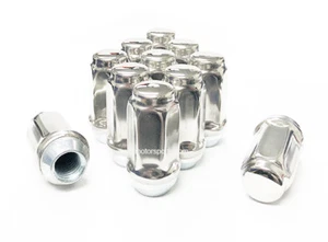 (32) STAINLESS STEEL LUG NUTS 14x1.5 OEM FACTORY 22MM HEX 2" LONG FORD GM DODGE - Picture 1 of 3