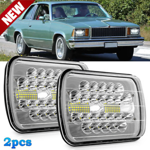 Pair 7X6'' LED Headlights Hi/Lo beam DOT For Chevy Malibu 1978 1979 1980 1981