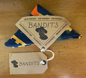 Bandits Bandana Organic Cotton Endless Bloom Coyote Southwestern - Large 21" NEW - Picture 1 of 6