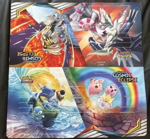 Pokemon - Sun & Moon Cosmic Eclipse Dual Playmat with Pokemon Zone 2019 - Picture 1 of 2