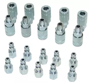 20pcs C1 Air Quick Coupler 1/4" Male and CP2 Air Fittings Steel 1/4" NPT Set - Picture 1 of 1