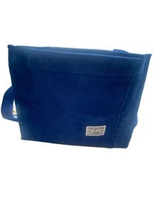 Borsa tote LETU blu velluto a coste regolabile borsetta cinturino da trasporto borsa - Foto 1 di 7