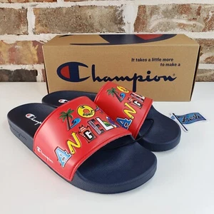 Sandali Champion IPO Los Angeles Landmarks Slides Uomo Taglia 9 NUOVI CON SCATOLA! RARO - Foto 1 di 11