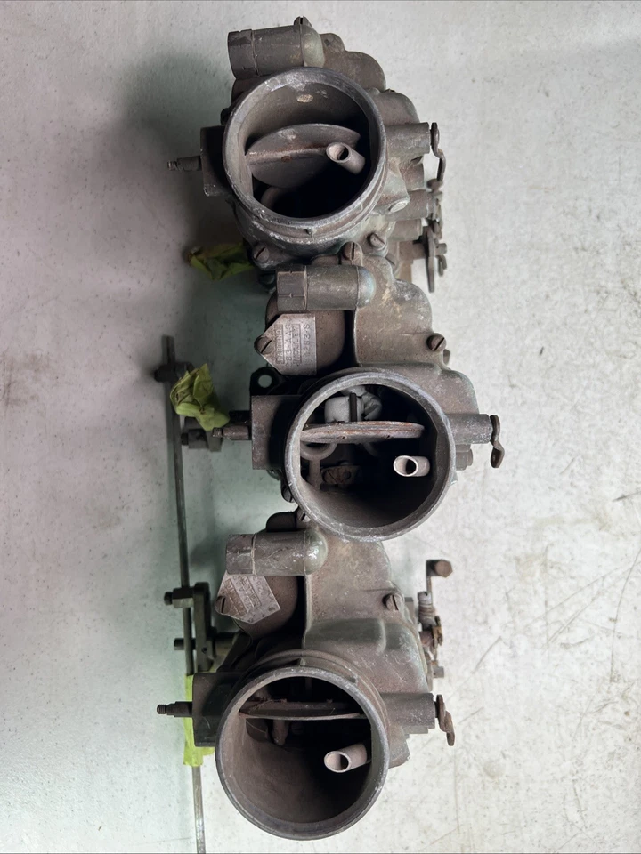 Carburador Hot Rod Holley 2HO de colección lote de 3 piezas de la vieja escuela triple Deuce Foto 1 de 4