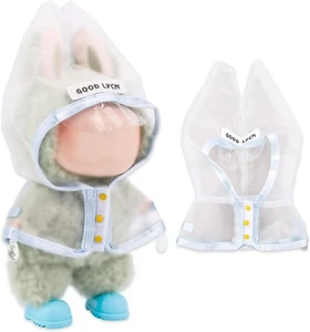 Doll Raincoat (No Boots) Mini Transparent Rain Coat Jacket Costume (No Doll) - Picture 1 of 7