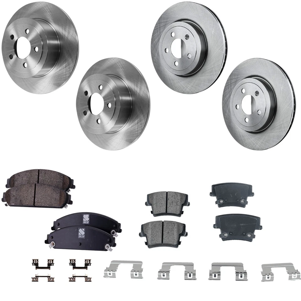Kit de rotores y pastillas de disco de freno delanteros y traseros para Dodge Challenger 2012 2013-2016 Foto 1 de 4