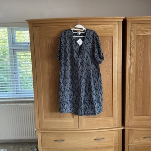 John Lewis Navy Linen Dress In Navy - Picture 1 of 8