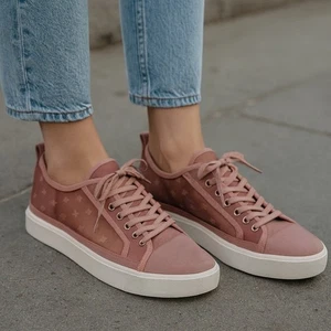 Sam Edelman Edelyn Size 8.5 Pink Women's Low Top Casual Mesh Comfort Sneaker - Picture 1 of 12