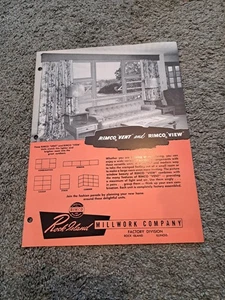 Folleto vintage de ventana de ventilación Rimco Rock Island Millwork Company - Imagen 1 de 4
