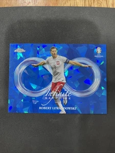 2024 Topps Chrome Sapphire UEFA Euro Robert Lewandowski, Leao, And Dinho Chrome - Picture 1 of 2