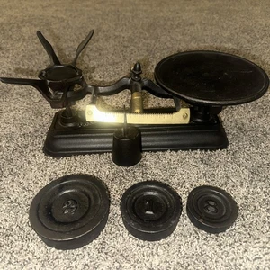 Fairbanks Standard Scale W/ Balancer Weight Plus 3 Additional Weights - Vintage - Picture 1 of 13