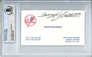 Tarjeta de visita firmada por Suzyn Waldman New York Yankees Beckett Auto BAS *63 - Imagen 1 de 2
