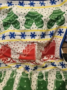 "Manta de Navidad vintage San Marcos reno rojo verde y azul 54""x80""" - Imagen 1 de 19