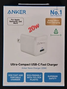 Chargeur mural Anker 20W PD Nano USB-C charge rapide - Photo 1 sur 4