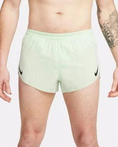 Nike AeroSwift Dri-FIT ADV 2" Green Blk Running Shorts FN3349-376 Men’s Size XL - Picture 1 of 5