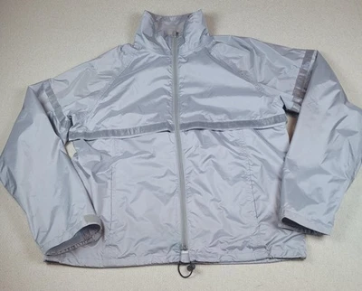 Vtg LL Bean Jacket Mens Large Gray Gore-Tex Nylon Mesh Lined Outdoor Reflective - Image 1 of 4