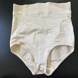 Vtg Adonna JCPenney Panties Brief Shaper Girdle Beige High Waist Tummy M - Picture 1 of 7