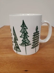Starbucks 2015 Christmas Tree Holiday Coffee Mug Green/White 12 Oz Mug - Picture 1 of 6
