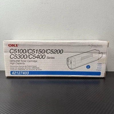 Oki 42127403 Cyan Toner Cartridge for C5100 / C5150 / C5200 / C5300 / C5400 NEW - Image 1 of 2