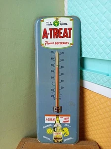 Vintage model Thermometer Advertising ginger ale Soda A-TREAT premium beverage - Picture 1 of 8