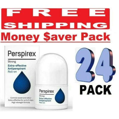 24 PACK - Perspirex Strong Extra Effective Antiperspirant Roll-On 20ml - Image 1 of 4