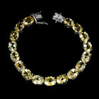 Oval Yellow Citrine 10x8mm Gemstone 925 Sterling Silver Jewelry Bracelet 8 Inche