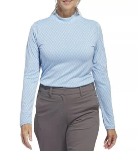 adidas Women's Ultimate365 Tour Size M Mock Neck Long Sleeve Golf Polo - Picture 1 of 14