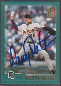 Original Autograph, Danny Patterson; 2001 Topps #196, Detroit Tigers - Picture 1 of 2