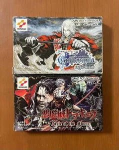 Nintendo GAB Akumajo Dracula Circle of the Moon Castle Vania Lot 2 w/box Rare JP - Picture 1 of 10