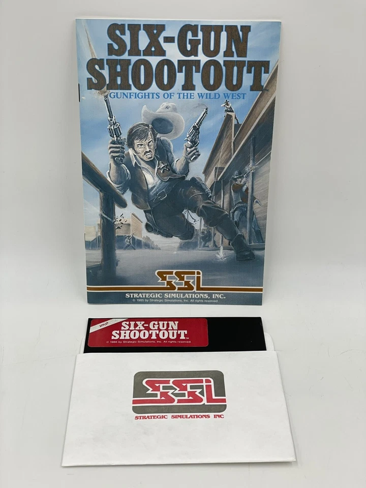 Six Gun Shootout (Apple II, 1985) Vintage Strategic Simulations Computing Game - Image 1 of 4