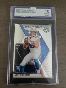 2020 Panini Mosaic #263 Justin Herbert Rookie ISA 10 GEM MINT - Picture 1 of 2