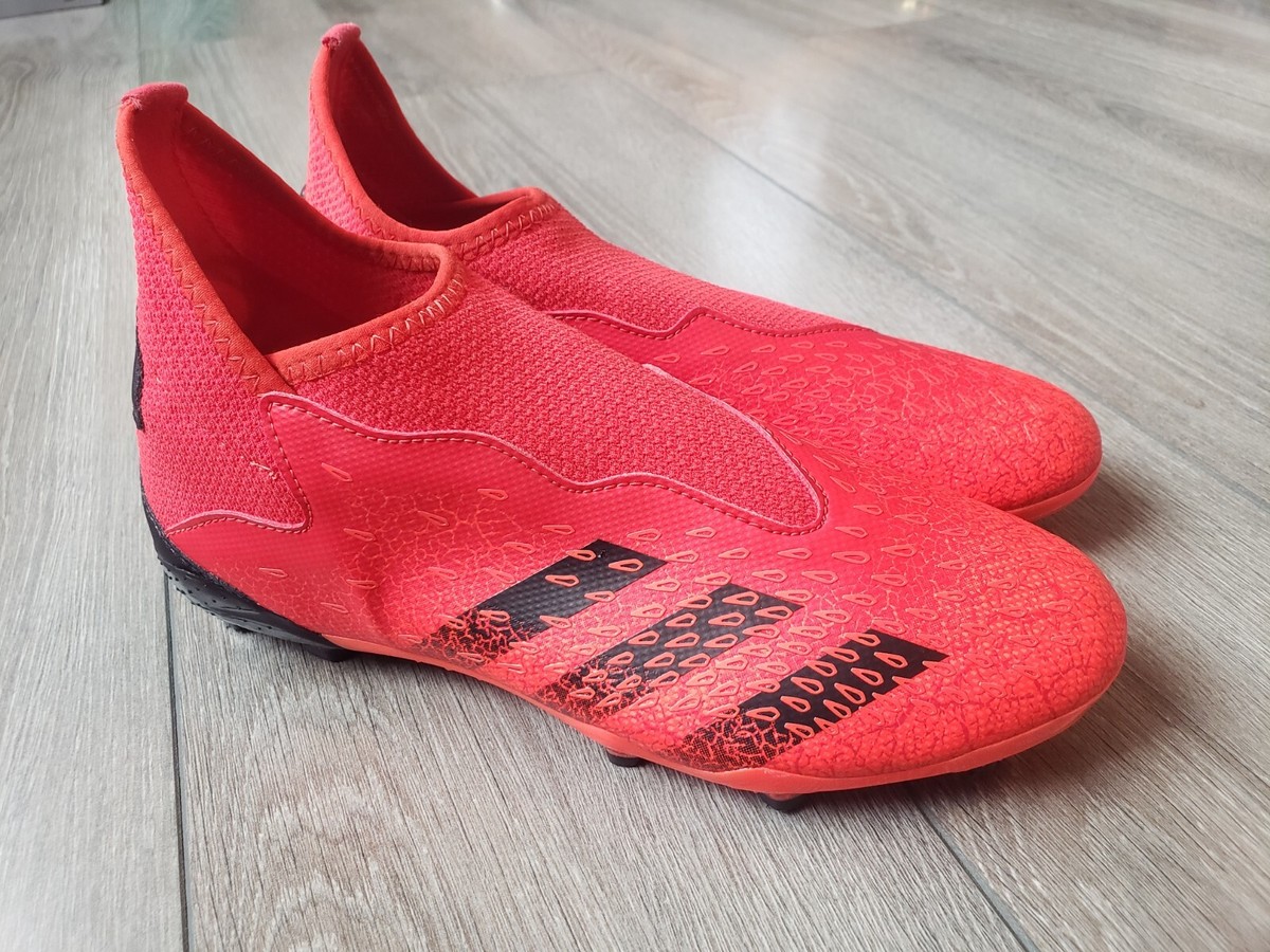 Adidas Predator Freak.3 Solar Red Laceless FY6296 US Size 5 Cleats Ships  Free! | eBay