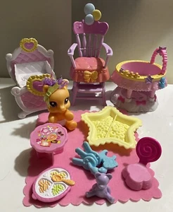 My Little Pony Nursery Set With Accessories, Cradle, Chair, Walker And Baby - Picture 1 of 5