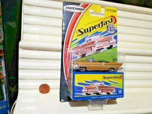 Matchbox 2004 Superfast #50 Gold 1957 LINCOLN PREMIERE Nu in NuBx in C9 Bubblpak - Picture 1 of 3