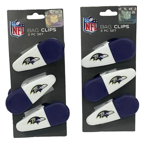 NFL Baltimore Ravens Magnetic Clip, 6 Pack Cover