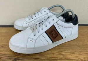 Fend  Leather sneakers shoes FF logo size 41 EU 7 UK 7.5 - Picture 1 of 5