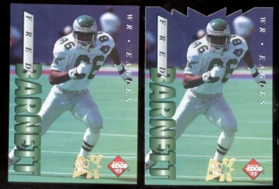 1995 Collectors Edge FRED BARNETT Eagles 22K Gold Card + Die Cut 001/500 - Image 1 of 2