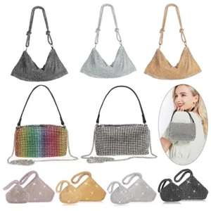 Rhinestone Crystal Evening Bag Women's Bar Dinner Party Handbag - Picture 1 of 106