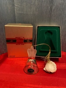 Vintage 1988 Annual Lenox Crystal 3 1/2" Bell Ornament with Frosted Angel & Box - Picture 1 of 2