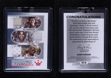 2010 Sportkings Series D Triple Memorabilia Silver Wilt Chamberlain Curly Neal