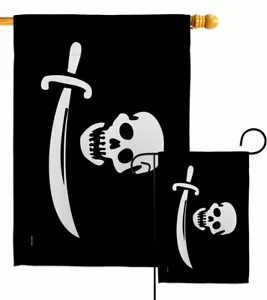 Bandiera da giardino primi Bartolomeo Roberts regalo pirata costiera cortile casa striscione - Foto 1 di 19