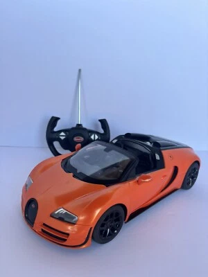 Rastar Remote Control Bugatti 1/14 Scale Bugatti Veyron (Orange) - Image 1 of 3