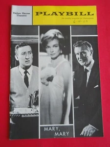 June 3 - 1963 - Helen Hayes Theatre Playbill - Mary Mary - Tom Poston - Picture 1 of 4