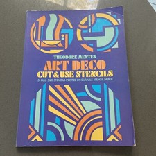 Art Deco Stencils 51 Cut & Use Theordore Menten 1977 Paperback Good