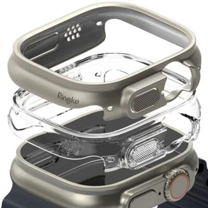 Ringke Slim Case Cover 2-pak do Apple Watch Ultra 49MM - przezroczysty i tytanowy szary - Zdjęcie 1 z 10