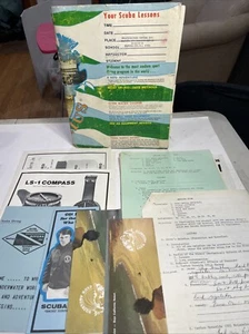 Rare 1973 Professional Divers Neptune City,NJ Scuba Drivers Lessons Paperwork - Picture 1 of 21