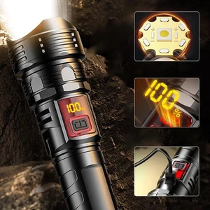 Rechargeable LED Flashlight Tactical Police Super Bright Zoomable New K8 P8P7 - Bild 1 von 17