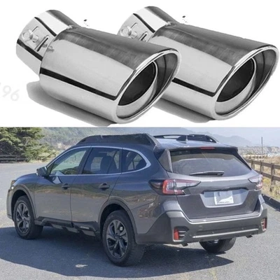For Subaru Outback 09-14 2PC Car Tail Pipe Exhaust Rear Muffler Tailpipe Tip Foto 1 de 4