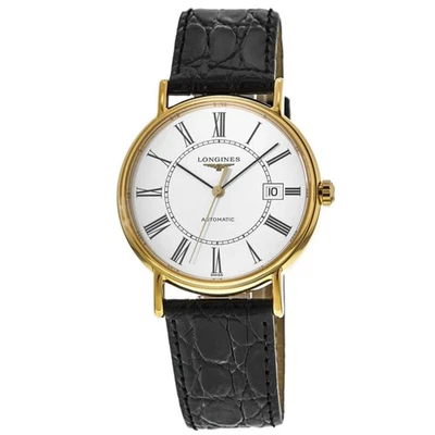 Nuevo Reloj Hombre Longines Presence Automático Chapado en Oro Blanco L4.921.2.11.2 Foto 1 de 3