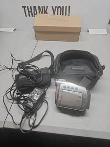 Canon NTSC ZR60 Silver SV Camcorder for parts. Powers On White Screen. - Picture 1 of 3